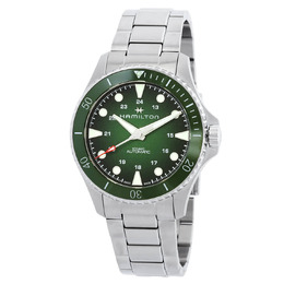 Hamilton H82525160: Mens Khaki Navy Scuba Automatic Watch - Green Dial, 43mm