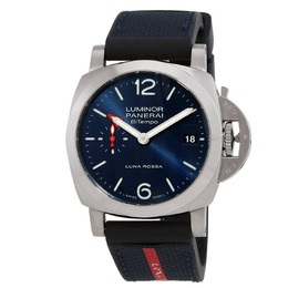 Panerai Luminor Quaranta Bitempo Luna Rossa GMT Automatic Blue Dial Mens Watch pam01404