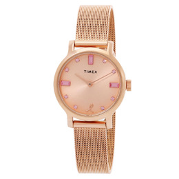 Timex Transcend X BCRF Quartz Crystal Pink Dial Ladies Watch TW2V52800