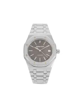 1994 pre-owned Audemars Piguet Royal Oak 34mm brown octagonal baton dial, stainless steel sapphire-crystal glass