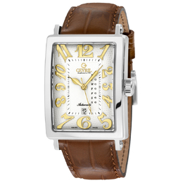 Gevril Avenue Of Americas Mens Automatic White Dial Watch SWISS MADE Model 15015