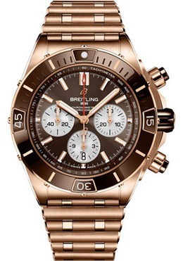 RB0136E31Q1R1 Breitling Super Chronomat Chronograph Automatic Chronometer Brown Dial Mens Watch