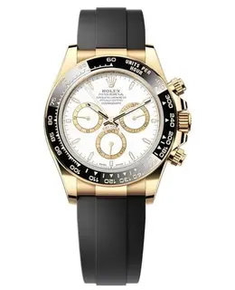 Rolex Cosmograph Daytona M126518LN-0002 Yellow Gold White Dial Oysterflex Men's Chronograph