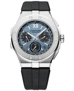 Chopard Alpine Eagle XL Chrono Automatic Blue Dial Titanium Black Rubber Strap Men's Watch 298609-3008