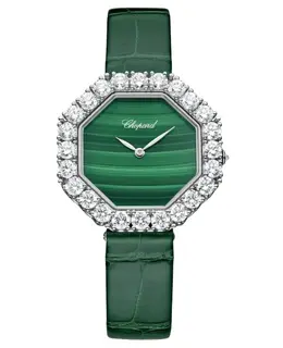 Chopard L'Heure Du Diamant Octagonal Automatic Green Dial Diamond Bezel Women's Watch Model:13A097-1111