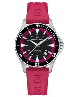 HAMILTON KHAKI NAVALY SCUBA AUTO BLACK DIAL RUBBER STRAP H82395330/82395330