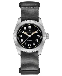 Hamilton Khaki Field Expedition Auto Women's Watch 37mm Black Dial Fabric Strap
