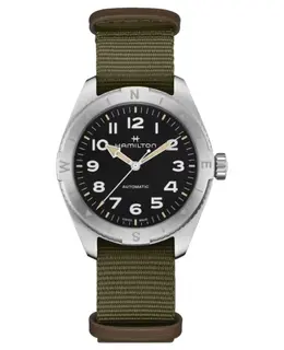 Brand New Hamilton H70315931 Khaki Field Expedition Auto Black Dial Fabric Strap Men's Watch
