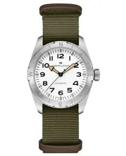 H70225910 Hamilton Khaki Field Expedition Auto Women's Watch - 37mm White Dial Fabric Strap