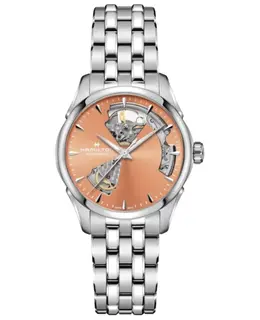 Hamilton Jazzmaster Open Heart Lady Automatic Apricot Dial Steel Women's Watch h32215100