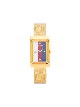 Gucci G-Frame Watch 14477955 Rectangle Stainless Steel Gold Tone
