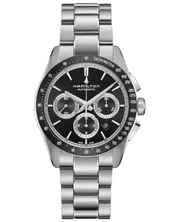 Brand New Authentic Hamilton Jazzmaster Performer H36606130 Auto Chronograph Black Dial Steel Men's Watch