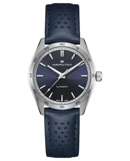 Jazzmaster Performer Auto H36215640: Blue Dial, Leather Strap Men's Watch