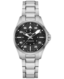 Hamilton H76215130 Khaki Aviation Auto Black Dial Stainless Steel Men's Watch