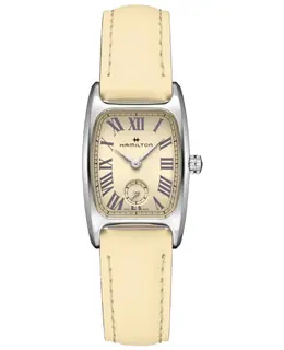 Hamilton American Classic Boulton Small Second M Beige Dial Leather Strap Women Watch H13321821