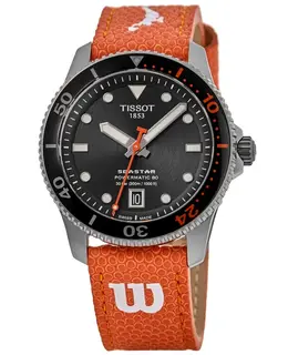 Authentic Tissot Seastar 1000 Automatic Wilson WNBA Black Dial Composite Strap Unisex Sports Watch Model T120.807.17.051.00