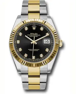 Rolex Datejust 41 Black Diamond Dial Men's Watch Model M126333-0005