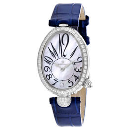 Christian Van Sant cv4292: Ladies' Analog Quartz Watch with White Dial and Blue Leather Strap