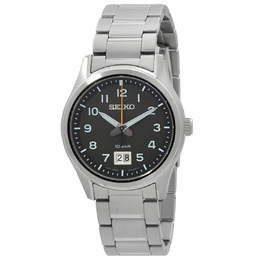 Seiko Classic Quartz Black Dial Mens Watch sur569p1