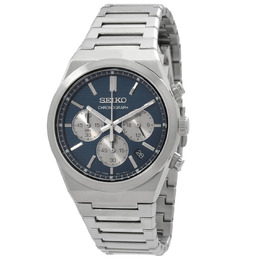 Seiko Sport Chronograph Quartz Blue Dial Mens Watch SSB453P1