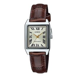 Часы Casio VINTAGE Series Gold Strap Small Casual Retro Literature and Art Small TANK quartz Brown Analog, коричневый ltp-v007l-9b | brown