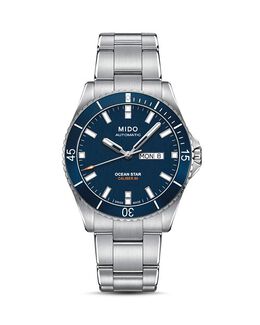 Часы Мультифорт, 42 мм Mido, цвет Silver 3449562 | blue/silver