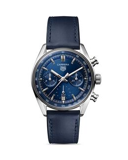 Хронограф Carrera Glassbox, 39 мм Tag Heuer, цвет Blue 4754140 | blue