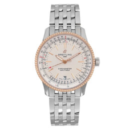 Pre-owned Breitling Navitimer Automatic Chronometer Silver Dial Mens Watch U17325219G1A0