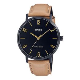 Часы Men's Casio Dress Series Classic Minimalistic Exquisite Fashion Watch 40mm Waterproof Strap Mens Black Analog, черный mtp-vt01bl-1b | black