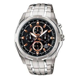 Часы Casio Edifice Analog Watch 'Silver Metallic Black Gold', черный ef-328d-1a5v | black