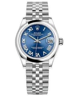 Authentic Rolex Datejust 31mm Stainless Steel Blue Roman Dial Women's Watch Model M278240-0018