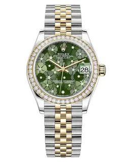 Rolex Datejust 31mm Floral Diamond Dial Yellow Gold & Oystersteel Watch Model M278383RBR-003