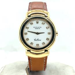 Pre-owned Rolex Cellini Quartz Diamond White Dial Ladies Watch Model 6622/8
