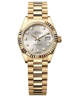 Lady-Datejust 28 Automatic Silver Diamond Dial, M279178-0015