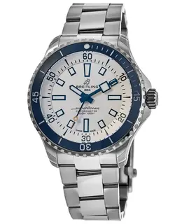 Breitling Superocean Automatic 42 Silver Dial Steel Men's Watch Model A17375E71G1A1