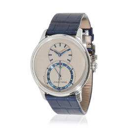 Pre-owned Jaquet Droz Grande Seconde Quantieme Titanium Grey Sandblasted Dial Mens Watch j007020350