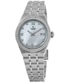 Brand New Authentic Tudor Royal Automatic Mother of Pearl Diamond Women's Watch M28320-0001