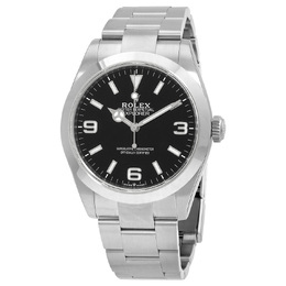 Pre-owned Rolex Explorer Black Dial Mens Watch Reference 224270-0001