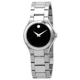 MOVADO DEFIO QUARTZ BLACK DIAL LADIES WATCH 0607308