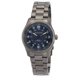 Hamilton Khaki Field Mens Automatic Watch H70205140 Blue Dial