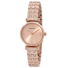 Emporio Armani Armani Gianna T-bar Quartz Rose Gold Dial Ladies Watch ar11342