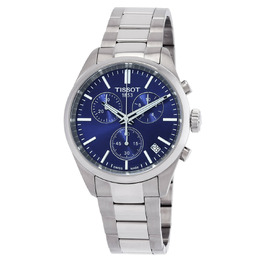 Tissot PR 100 Chronograph Quartz Blue Dial Mens Watch T1504171104100