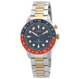 Timex Waterbury GMT Quartz Blue Dial Mens Watch TW2U90600VQ