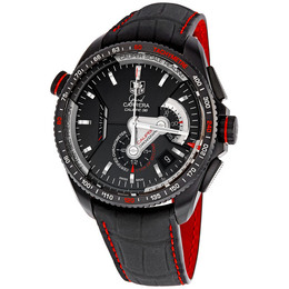 Pre-owned Tag Heuer Grand Carrera Chronograph Tachymeter Black Dial Mens Watch cav5185.fc6237