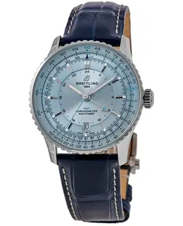 Breitling Navitimer Automatic 41 GMT Blue Dial Leather Strap Men's Watch, Model a32310171c1p1