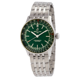 Navitimer Automatic Mens 41mm Stainless Steel Green Dial Watch