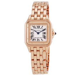 Cartier Panther Small Size Quartz Silver Dial Ladies Watch WGPN0040