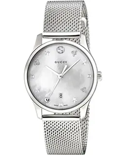 Gucci G-Timeless Mother of Pearl Dial Stainless Steel Women's Watch ya126583