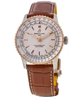 New Breitling Navitimer Aviator Automatic with Brown Dial, Rose Gold and Stainless Steel