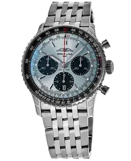 Brand New Breitling Navitimer B01 Chronograph 41 Ice Blue Dial Steel Men's Watch AB0139241C2A1